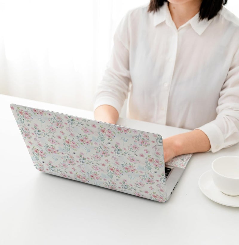 WINTOJO 11.6 13 13.3 14 15 15.6 inches Netbook Laptop Skin Sticker Decal Reusable Protector Cover Case for Laptop Notebook chromebook Pink Flowers W-NEK-48 - Image 2